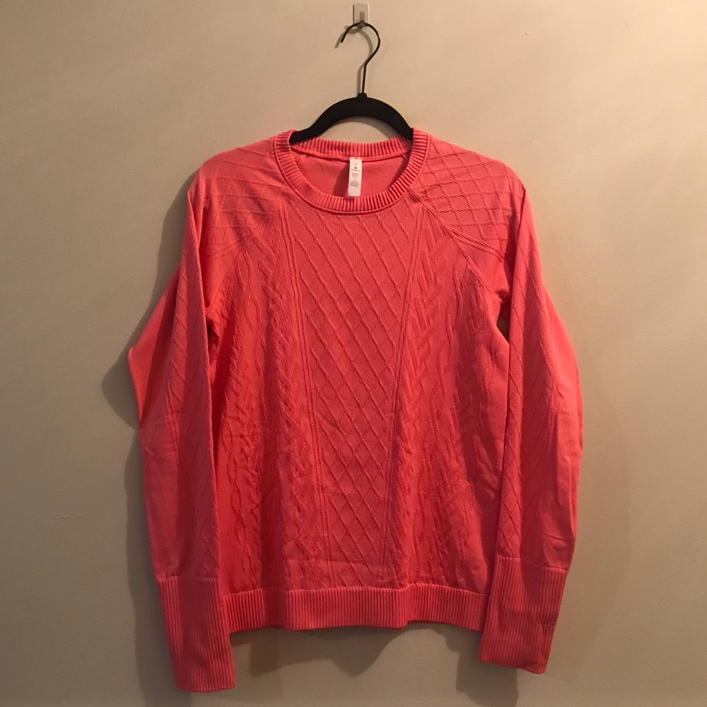 Lululemon Long Sleeve Top, Size 10, Coral Pink
